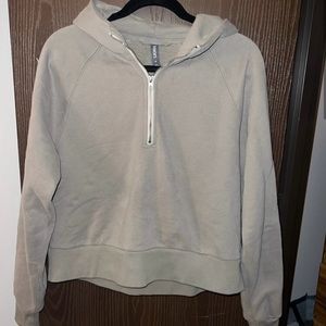 Vuori restore half-zip hoodie (olive green)